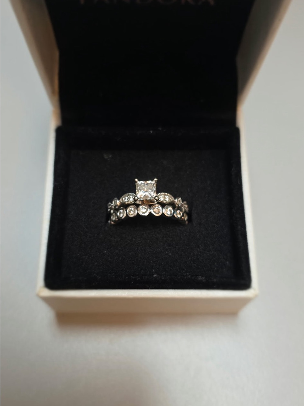 GIA Certified Diamond Engagement Ring with Pavé Band 14K gold Size 6
